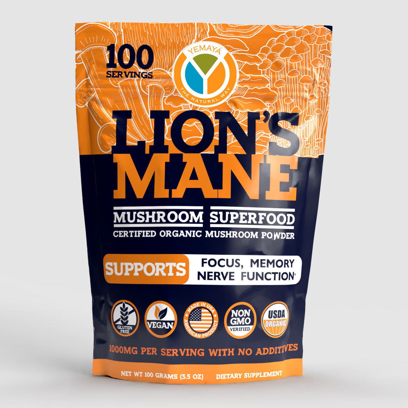 Lion's Mane Organic Powder